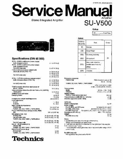 Technics SU-V500 Technics amplifier SU-V500